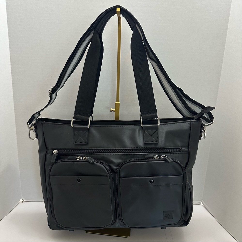 IHKWIP Cargo Catchall Tote – Black with Two Crossbody Straps